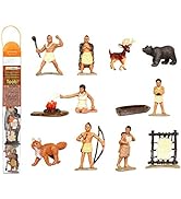 Safari Ltd. Powhatan Indians TOOB - 12 Figurines: Camp Fire, Canoe, Deer Hide, Warriors, Pocahont...