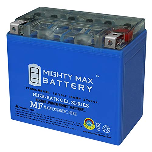 Mighty Max Battery YTX20L-BS Gel Battery Replaces Kawasaki 800 Teryx All Models 14-20