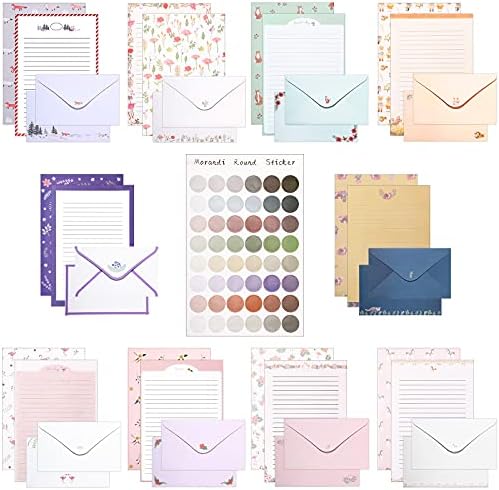 Amazon.com : 90 Pieces Stationery Paper Envelopes Set Includes 60 Lined ...