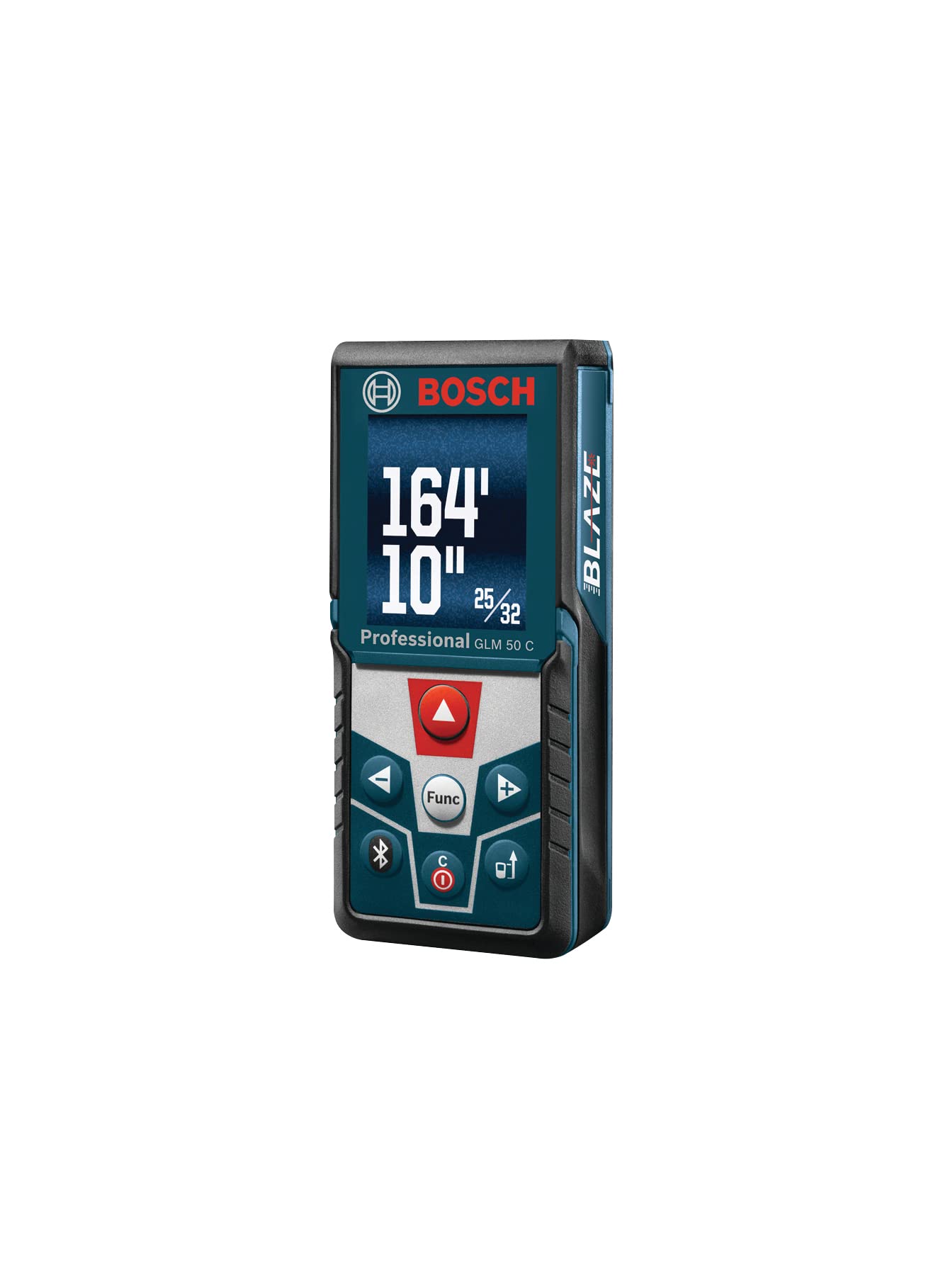 BOSCH GLM 50 C 165 Ft Laser Distance Measure, Includes 2 AAA Batteries, Hand Strap, Target Cards, & Pouch