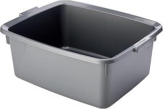 12L Washing Up Bowl - Durable Plastic Sink Tub for Washing Dishes-Plastic Butler Large Rectangular Bowl - Soaking Laundry...