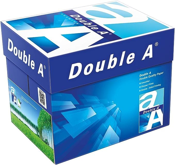 Double A - Printer Copy Paper, Size A4, GSM 80, 500 Pages Ream (Bundle of 5 Reams