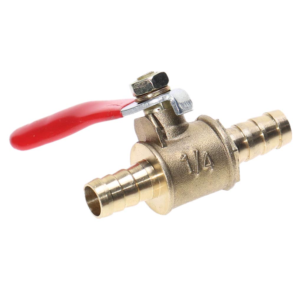 Buy FangWWW Hose Barb Inline Brass Water Oil Air Fuel Line Shutoff Ball ...