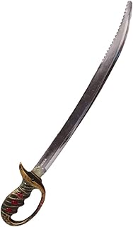 BookMyCostume Sword Indian Talwar Plastic Toy Accessory for Kids and Adults Fancy Dress Costume - Silver/Black/Golden