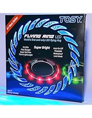 TOSY Fliegender Ring – 12 LEDs, hell, automatisches Aufleuchten, sicher, wasserdicht, leichtes Frisbee, Geschenk zum Geburtstag, Ostern, Weihnachten für Jungen/Mädchen/Kinder