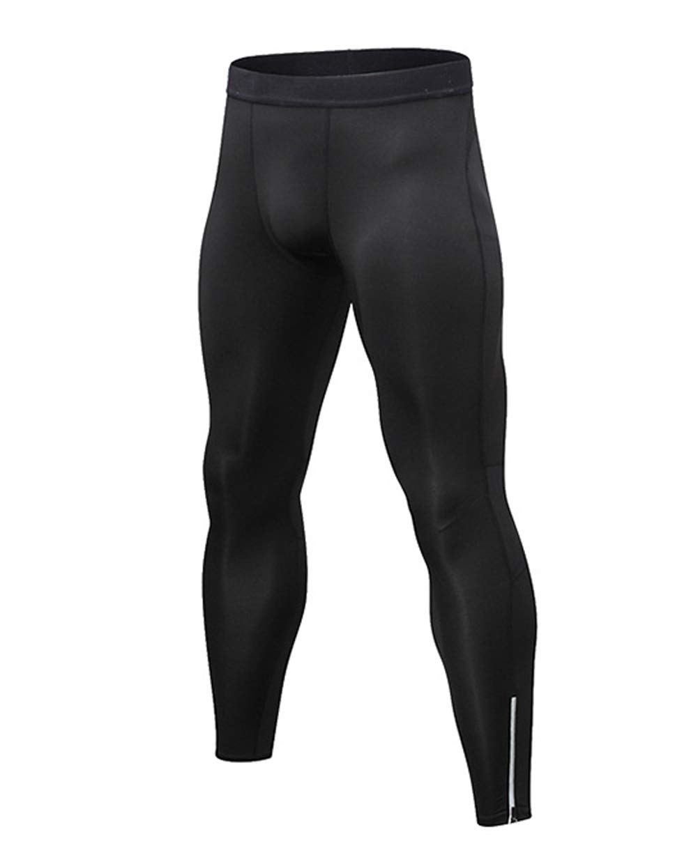 Men's Compression Active Pants Ankle Zipper Base Layer Performance Tights Leggings Workout