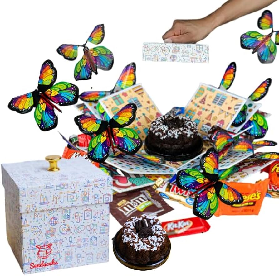 Amazon.com: SendaCake Explosion Gift Box: Flying Butterfly ...