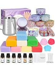 Kit Bougie A Faire Soi Meme Adulte, Bougie Parfumées Avec 480g de Cire de Bougie, 6 Huiles Essentielles, Mèches et Pot de 550 ml, Kit Fabrication Bougie Pour Adultes Débutants