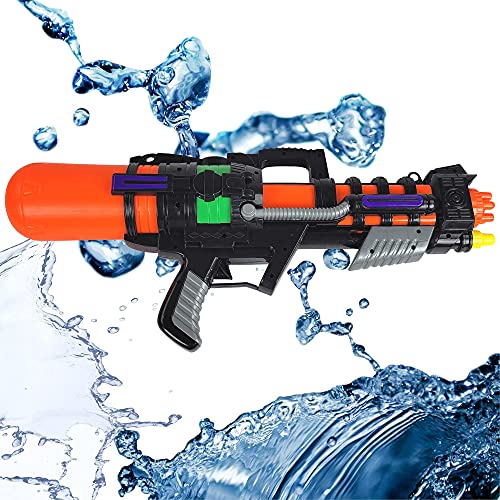 Large Water Guns for Kids, Super Squirt Gun Water Soaker Blaster High Capacity - Big Size Long Shooting Range Summer Water Toys Gun for Boys Girls and Adults Outdoor Pool/Garden Fighting (Black)