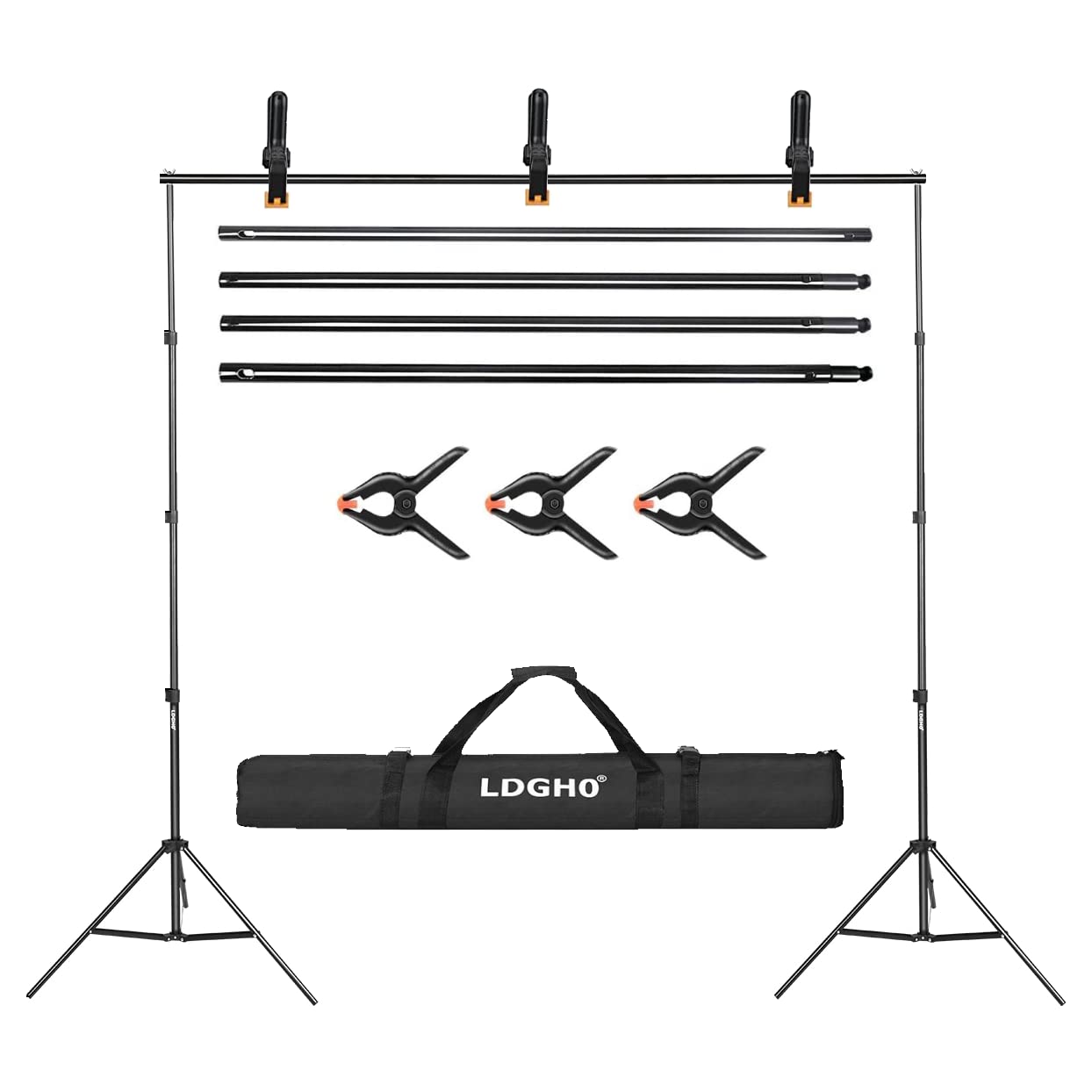 8.5 X 10FT/2.6 X 3M Background Stand Support System Kit with Carrying Case for Clamps and Canvas,for Photo Video Shooting