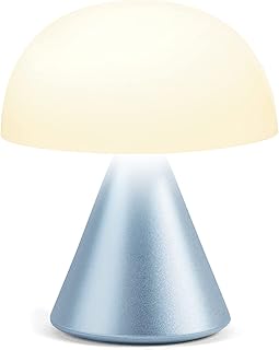 Lexon Mina Small Mushroom Lamp - LED Portable Bedside Light for Bedrooms, Kids & Nursery - Rechargeable with 12h Autonomy...