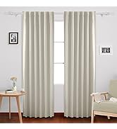 Deconovo Back Tab and Rod Pocket Solid Thermal Insulated Blackout Curtain and Drapes for Nursery ...