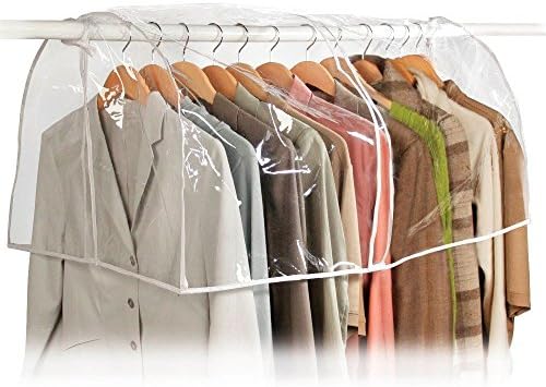 Richards Homewares - Clear Vinyl Storage Closet Garment Cover, 36"x22"x18" (1-Pack)