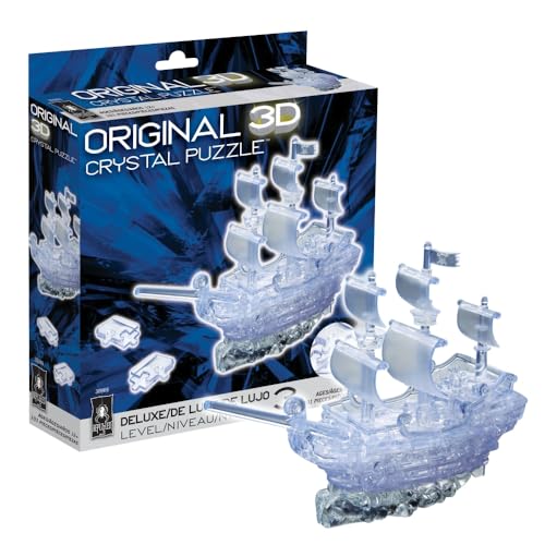 BePuzzled | Pirate Ship Deluxe Original 3D Crystal Puzzle, Ages 12 and Up