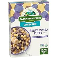 Cascadian Farm Organic Berry Vanilla Puffs Cereal, Gluten Free, 10.25 oz 