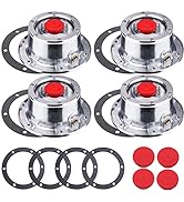 CheeMuii 343-4009 Trailer Hub Cap 4 PCS 3434009 Aluminum Hubcaps for Trailer Axle with Extra 4 PC...