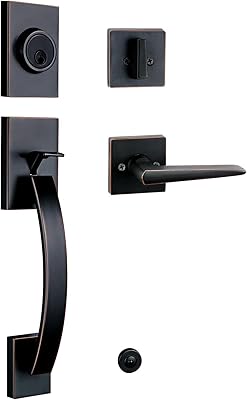 TMC Front Entry Door Handleset Modish (KEYED HANDLESET, Bronze)