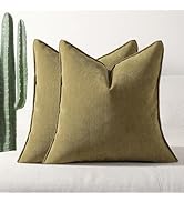 Decorative Pillow Covers Pack of 2, Soft Chenille Luxury Couch Throw Pillow Covers 45x45cm Square...