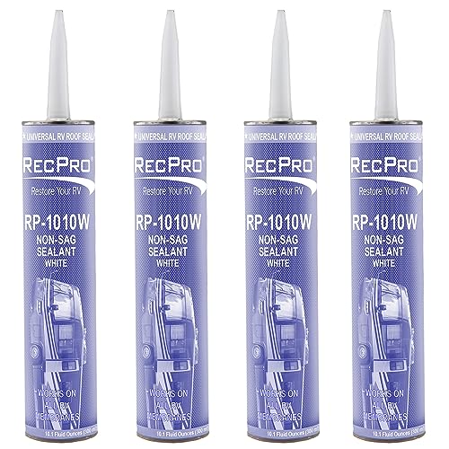 RecPro 4 Pack Alpha Systems 1010 Non-Sag RV Lap Sealant | Made in USA