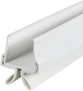 M-D Building Products 43398 32 in. White Vinyl & Rubber Cinch® Slide-On Interior Under Door Seal