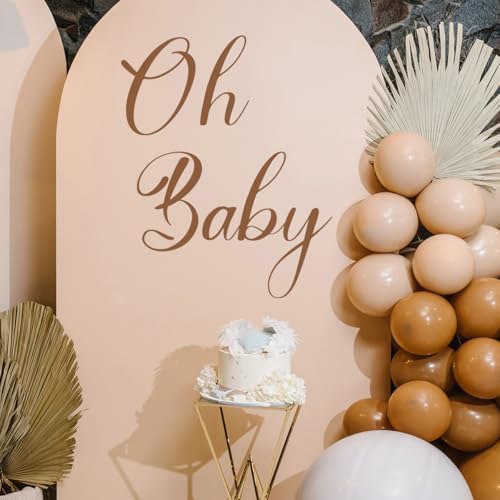 Oh Baby Wall Sticker, Oh Baby Wall Decal, Baby Shower Party Decal Sign, Gender Reveal Party Decorations, Arch Decor Baby Party Decorations Vinyl Stickers for Backdrop Party Suppl.