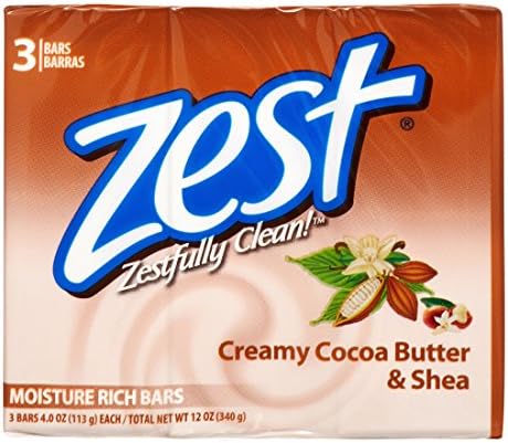 Zest Bath Bars Cocoa Butter Shea bars 3 ea, Chocolate, 4 Fl Oz