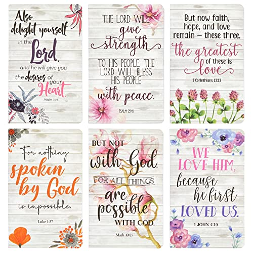 6 Pack Prayer Journals for Women - 5x8 Christian Notebooks