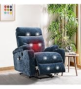 Power Lift Recliner Chair with Massage and Heat, Recliner Chair for Elderly with 2 Side Pocket, 3...