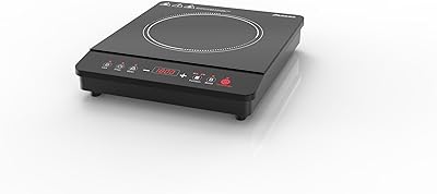 Panana Portable Induction Cooktop Hot Plate Countertop Burner 1800W, 10 Temp Levels, Timer, Auto-Shut-Off, Touch Panel, LED Display, Auto Pot Detection, Child Safety Lock (Red LED Dispaly 2)