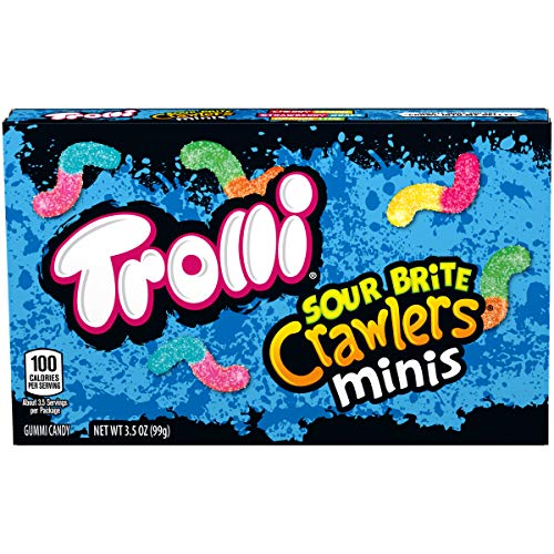 Trolli Sour Brite Crawlers Minis Gummy Candy, Assorted Flavors, 3.5 oz