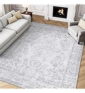 MontVoo-Area Rug 5X7 Vintage Grey Rugs for Living Room-Soft Rugs for Bedroom-Non Slip Living Room...