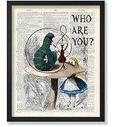 Poster Master Dictionary Art Poster - Who Are You Print - Caterpillar Art - Alice Wonderland Art ...