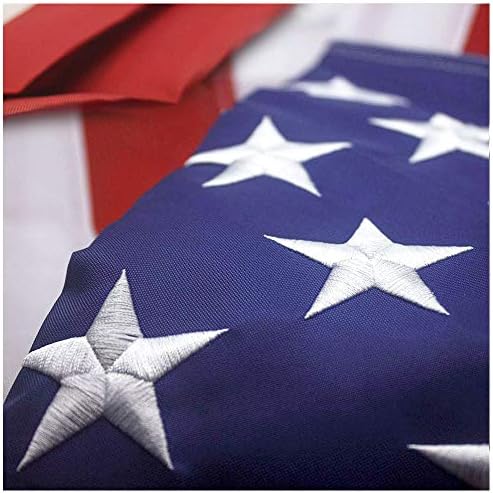 VSVO US American Flag 3x5 Ft - Heavy Duty 300D Oxford Nylon Embroidered US Flags, Embroidered Stars, Sewn Stripes, Indoor/Outdoor, Vibrant Colors, Brass Grommets