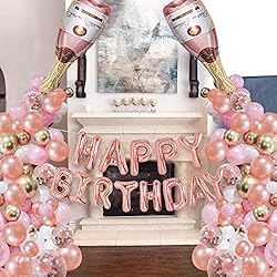 champagne bottle balloon garland