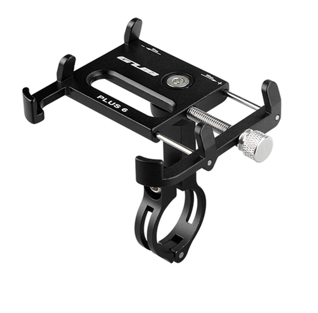 Gub Bicycle Phone Mount - Aluminum Bike Phone Mount Holder Universal Adjustable Handlebar Cell Phone Holder For iPhone X 5 6 7 8 Plus Samsung LG,Hold Phone Up To 3.5" Wide (PLUS6 BLACK)