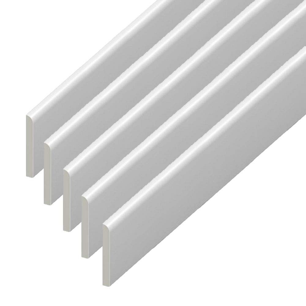 UPVC Plastic Trim 45mm x 1m x 5 Pack - White Architrave Skirting Board/Window Finishing Trim