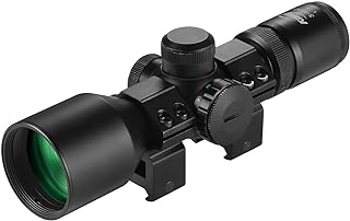 Paike 3-9x40 Compact Rifle Scope Tactical Rifle Optics Red Green Illuminated Mil-dot Reticle for Hunting