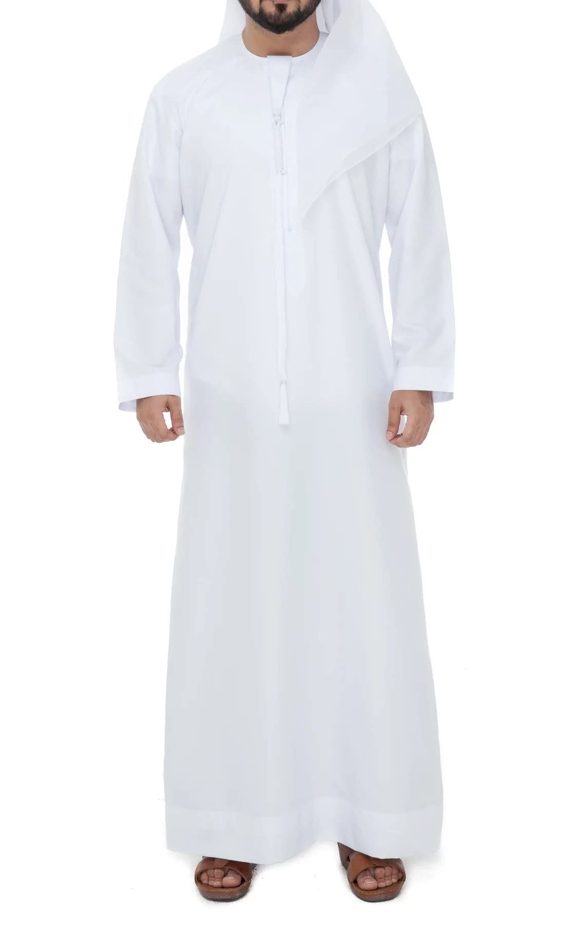 GenericYATHREB CASUAL EMIRATI KANDORA WHITE Arab Thobe, Dishdasha, Kandora Arabic Muslim Islamic Muslim Robe