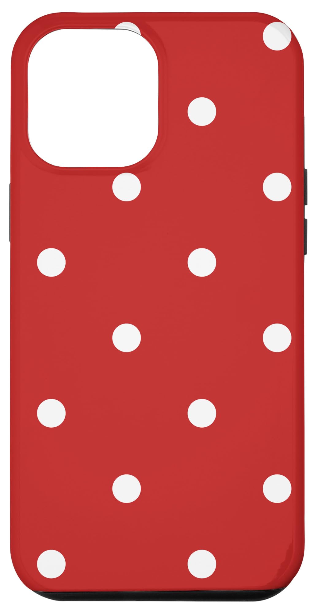 iPhone 13 Pro Max Cute Polka Dots Red White Pattern Case