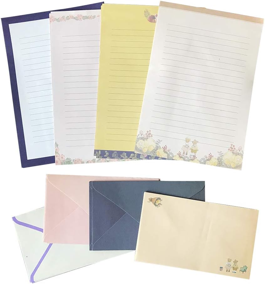 Buy Letter Stationary Set - 48 Writing Paper with 24 envelopes for kids ...