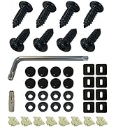 car plate screw driver license bolts caps licence set kit frame fastener black stainless number bike