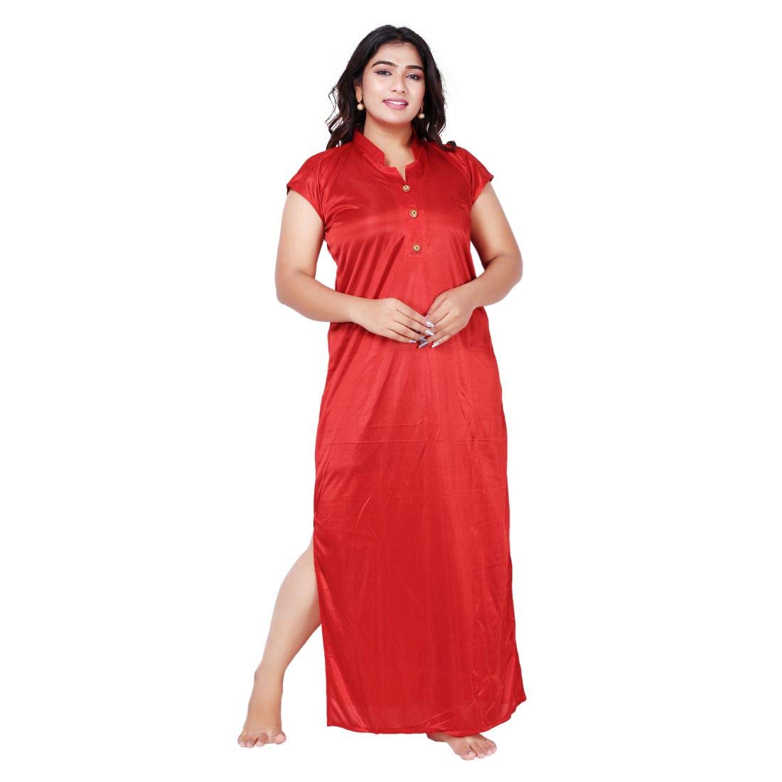 Zairra Free Size Satin Gown for Women