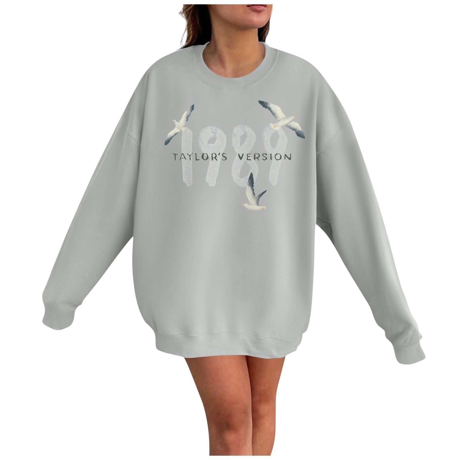 GenericT Shirts for Women Oversized Crewneck 1989 Fan Sweatshirt Long Sleeve Concert Outfit Pullover Tops