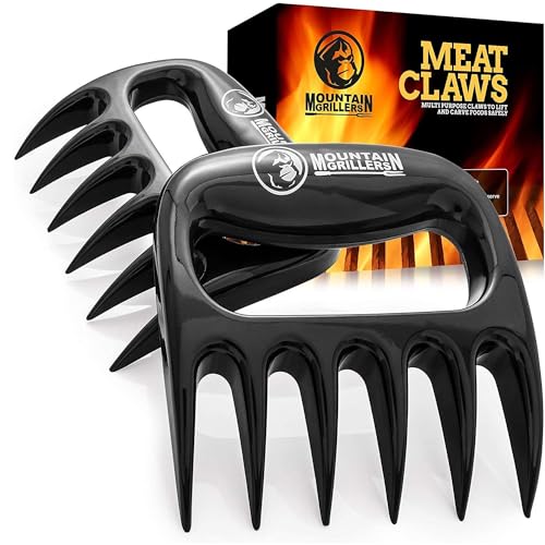 Bear Claws Meat Shredder for BBQ - Perfectly Shredded Meat, These Are The Meat Claws You Need - Best Pulled Pork Shredder Claw x 2 For Barbecue, Smoker, Grill (Black)