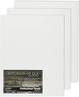 Centurion Deluxe Professional Oil Primed Linen Canvas Panels - 18x24-3 Pack of Linen Canvases for Painting, Artwork and More