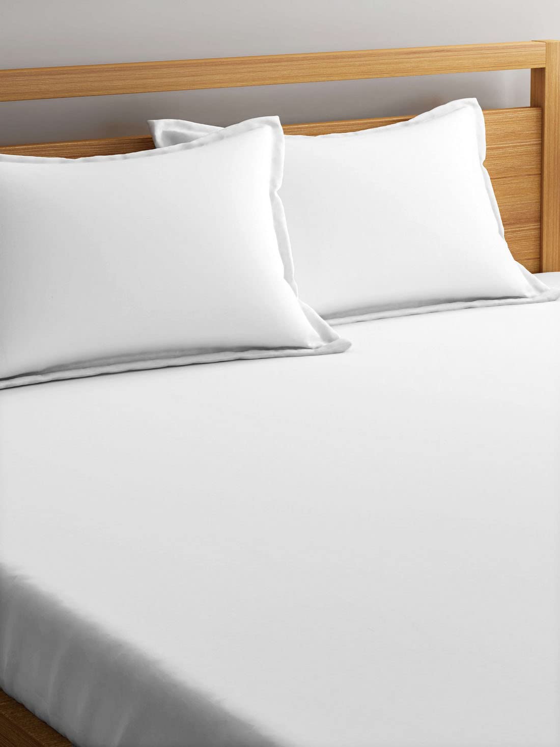 ROMEE Microfiber Filled Soft Bed Pillow for Sleeping 2 Piece (17 inch x 27 inch) - White