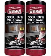 Weiman Glass Cooktop and Microwave Wipes - 2 Pack - Cleaner for Daily Use Professional Home Kitch...