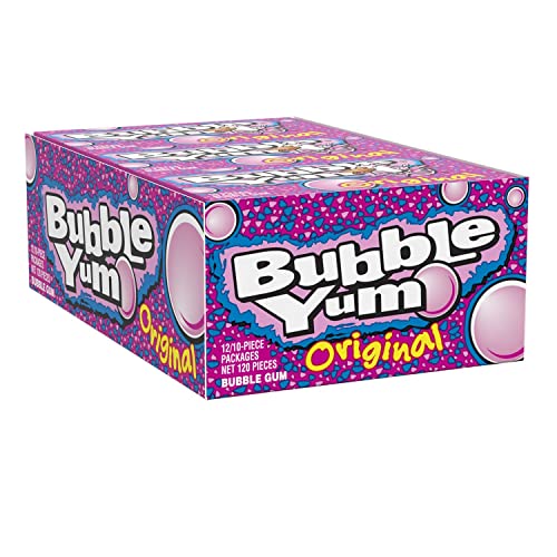 BUBBLE YUM Original Flavor Bubble Gum, 2.82 Oz(Pack of 12/10 pcs)