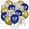 Navy Blue and Gold 16th Balloons