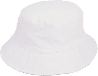 The Hat Company Mens White 100% Cotton Bucket/Bush Sun Hat A146